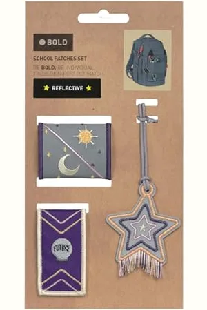 LÄSSIG LÄSSIG Zestaw zawieszek i naszywek (2 szt.) z zatrzaskiem/Bold Match School Patches Set , , naszywki
