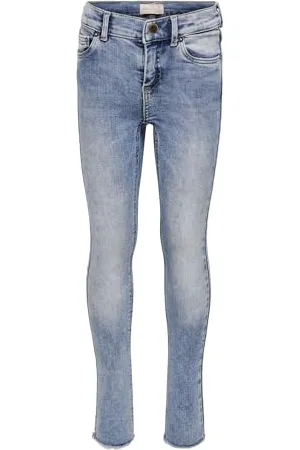 ONLY Kids Dziewczęce konblush Skinny Raw JNS Light Blue Noos Jeans