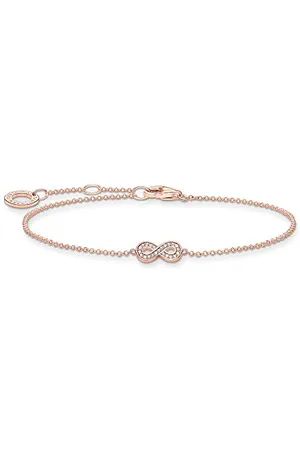Thomas Sabo Infinity bransoletka ze srebra wysokiej próby 925 e Sterling-Srebro, colore: różowe złoto, cod. A2003-416-14-L19v