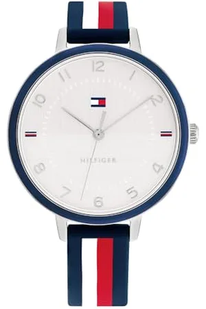 Tommy Hilfiger Analogowy zegarek kwarcowy dla kobiet z wielokolorową bransoletką silikonową lub skórzaną, , Nowoczesny