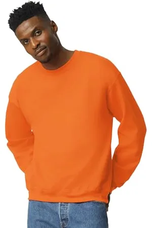 Gildan Męska bluza polarowa z okrągłym dekoltem, bluza Style G18000, pomarańczowa ochrona, L UK, , L