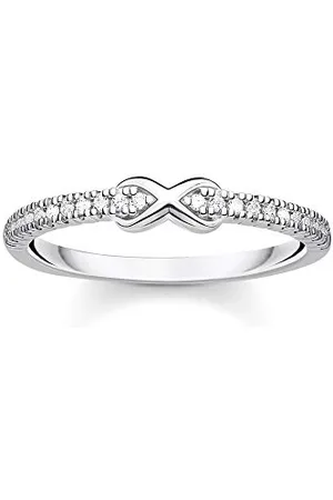 Thomas Sabo Pierścionek Nieskończoność z białymi kamieniami, srebro 925, srebro TR2322-051-14-58