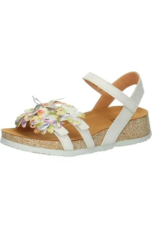Think! Damskie sandały KOAK_3-000551 bezchromowe garbowane, trwałe sandały typu Slingback, , 37 EU, 1000 Bianco Kombi, 37 eu