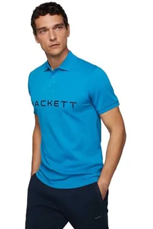 Hackett Męska koszulka polo Essential Sp Crew, niebieska (Hypa Blue), S, , S