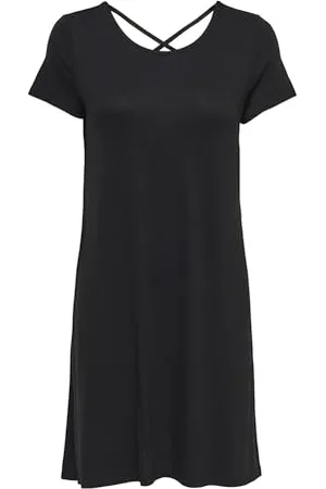 ONLY Onlbera Back Lace Up S/S Dress Jrs Noos Sukienka Kobiety, , M