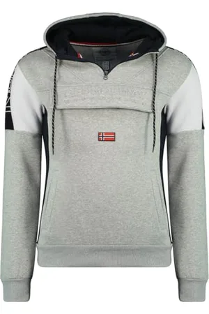 Geographical Norway Fago Męska bluza z kapturem z kapturem kangurka z kapturem - Bluza z kapturem z kapturem z logo ciepły długi rękaw - męska wiosna lato jesień zima ( M), , M