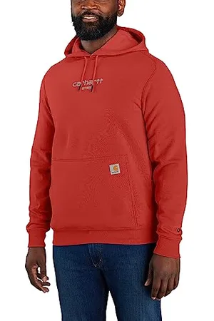 Carhartt Męska lekka bluza z kapturem z logo o luźnym kroju, , L