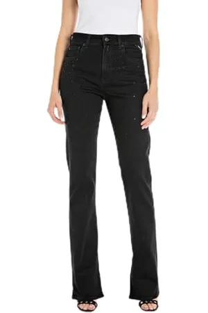 Replay Damskie dżinsy z wysokim stanem Slim Flare Fit Sharljn Slim Flare, , 27W / 32L