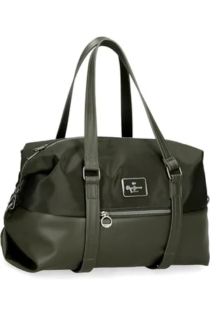 Pepe Jeans Christine Torba podróżna Zielona 40x25x20 cm Poliester z Detalami ze sztucznej skóry 20L by Joumma Bags, , Talla única, torba podróżna
