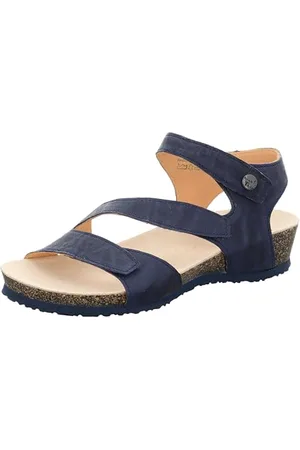 Think! Damen DUMIA chromfrei gegerbte nachhaltige Sandale, INDIGO 8000