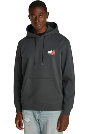Tommy Hilfiger Męska bluza z kapturem TJM REG ESSENTIAL FLAG HOOD EXT DM0DM20738, szara (New Charcoal), XXL, , XXL