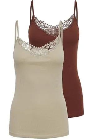 ONLY Kobiety Onlkira Life Lace Singlet 2-Pak Noos Top, , L