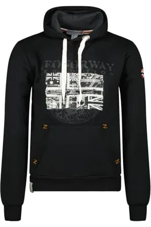Geographical Norway Galon Męska bluza z kapturem z kieszenią kangurka - Bluza z logo sweter z kapturem ciepły długi rękaw - męska wiosna lato jesień zima ( 2XL), , XXL