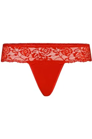 Teyli Damskie stringi tanga z siateczki z koronką, , XS