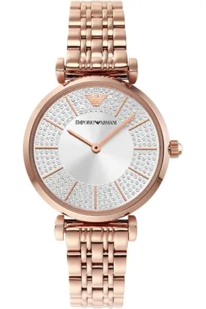 Emporio Armani Damski zegarek dwuręczny, zegarek ze stali nierdzewnej, rozmiar koperty 32 mm, , bransoletka