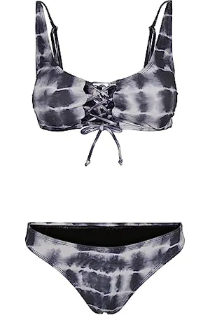 Urban classics Damskie bikini Lace Up Tie Dye