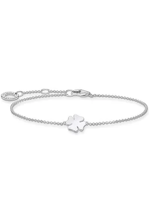 Thomas Sabo Bransoletka liść koniczyny, srebro wysokiej próby 925, 16,00 - 19,00 cm, Srebro szterlingowe
