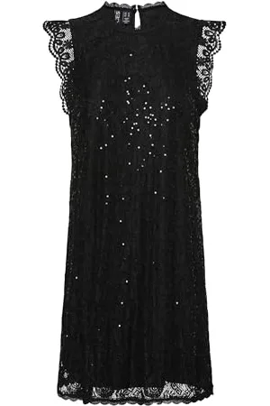 Pieces® Damska sukienka Pcolline Sl Lace Sequins Dress Noos, , XS