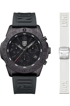 Luminox Męski analogowy zegarek kwarcowy z gumową bransoletką XS.3141.BO.1.zestaw, , Nowoczesny