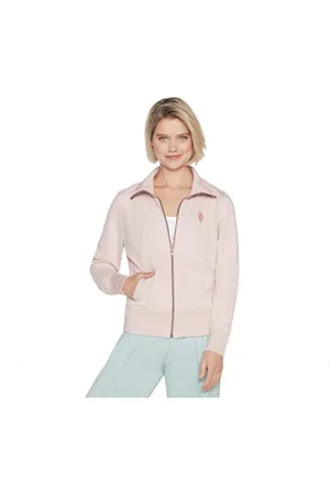 Skechers Damska bluza z kapturem The HOODLESS Diamond Jacket bluza z kapturem, palony liliowy, rozmiar XL, , XL