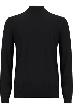 LTB Jeans Męski klasyczny sweter z golfem Zidore w kolorze czarnym z mieszanki wiskozy - rozmiar XXL, , XXL