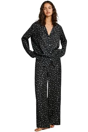 Pepe Jeans Damska piżama Star Silky Piżama, czarna, L, , L