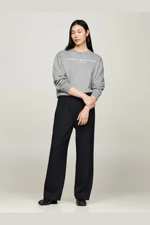 Tommy Hilfiger Damskie spodnie MD CORE Relaxed Straight WW0WW39725, inne spodnie na co dzień, niebieskie, 44, , 70