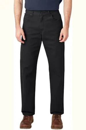 Dickies Męskie spodnie dżinsowe Duck Carpenter, Czarny, 38W / 30L