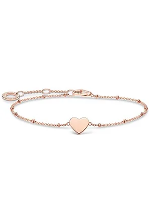Thomas Sabo Bransoletka serce z kulką, srebro wysokiej próby 925 e Sterling-Srebro, colore: różowe złoto, cod. A1991-415-40-L19v