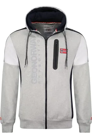 Geographical Norway Fagozip Męska bluza z kapturem z kieszenią kangurka - Bluza z logo bluza z kapturem z kapturem ciepły długi rękaw - mężczyźni wiosna lato jesień zima ( M), , M