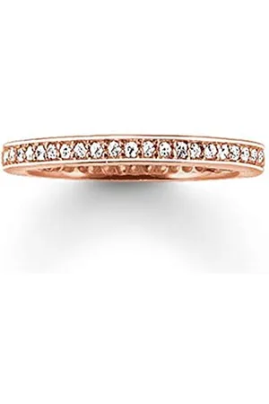 Thomas Sabo Damski pierścionek srebrny pozłacany cyrkonia biała rozm. 54 (17.2) - TR1983-416-14-54, Biżuteria