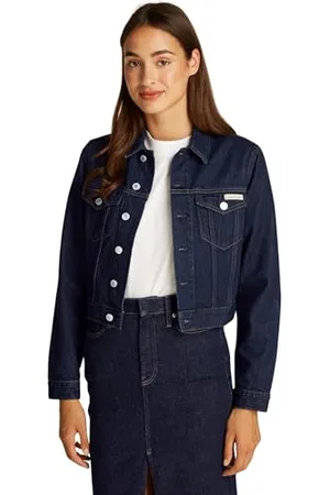 Calvin Klein Jeans Damska kurtka dżinsowa z lat 90-tych J20J225066 Trucker Jacket, , XL, , XL