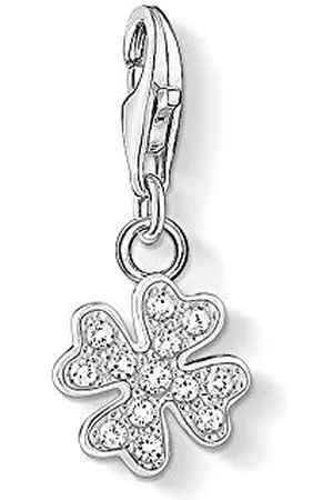 Thomas Sabo Zawieszka damska Charms koniczyna, srebrna z cyrkoniami, 22 mm