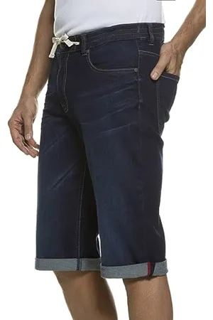 JP 1880 Męskie szorty bermudy Superstretch, Blue Denim, 42W / 34L