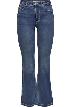 JACQUELINE DE YONG JDYNWFLORA Neela Life HW FLR MB01 DNM NO dżinsy, Medium Blue Denim, 26/30