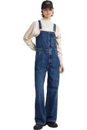G-Star RAW Straight Leg Zip Dungaree, , L