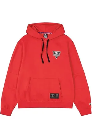 Champion Legacy Modern Sport (220363) - Poly-Cotton Rain Interlock Bluza z kapturem, Vermilion (CRD), XL Mężczyźni FW24, , XL