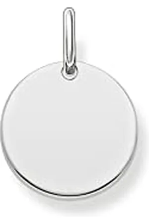 Thomas Sabo Damski łańcuszek wisiorek Love Bridge Coin srebro wysokiej próby 925, 1,4 cm, One Size, emalia