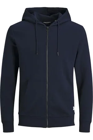 JACK & JONES Jjebasic Zip Hood Noos Ps sweter męski, , 6XL