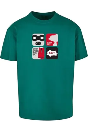 Merchcode Męski top Ladies Peanuts - Superhero Heavy Oversize Tee, Oversized Fit, Cotton 100 Percent, M, , M