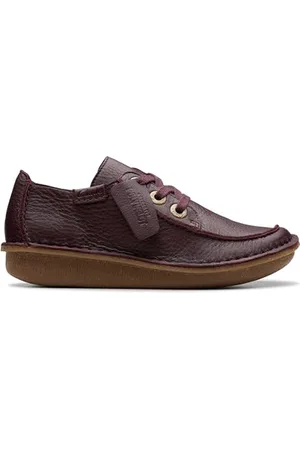 Clarks Premium Sneakersy damskie Funny Dream, skóra wina, 40 EU, , 40 EU