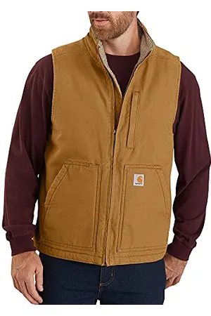 Carhartt Męska kamizelka o luźnym kroju, z podszewką ze spranej tkaniny sherpa, z okrągłym dekoltem, 5XL