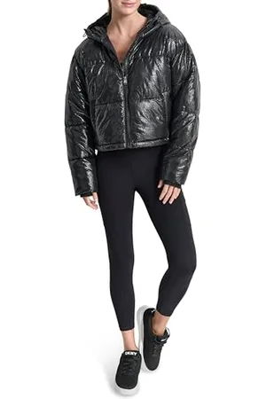 DKNY Damska kurtka puchowa z nadrukiem crosswalk, , S
