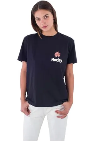 Hurley Damska koszulka z krótkim rękawem - Organic Hibiscus, , S