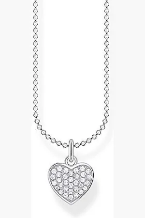 Thomas Sabo Naszyjnik damski serce pavé srebro wysokiej próby 925, długość 36-38 cm
