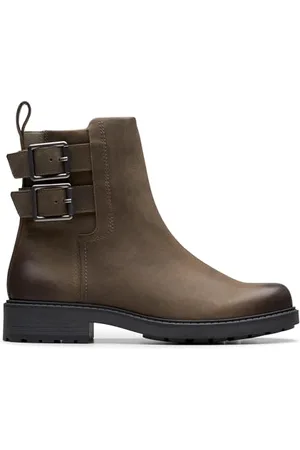 Clarks Premium Damskie buty Orinoco2 Bay Fashion Boot, Mole Grey Lea, 36 EU, , 36 EU
