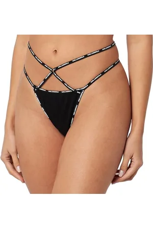Karl Lagerfeld Damskie mini logo Strappy Briefs, , XS