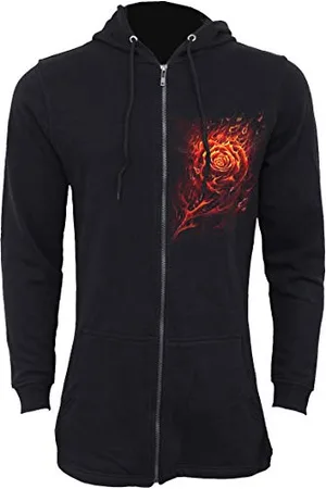 Spiral BURNT ROSE - Bluza z kapturem damska - na suwak - przedłużany tył - suwak w rękawie - S