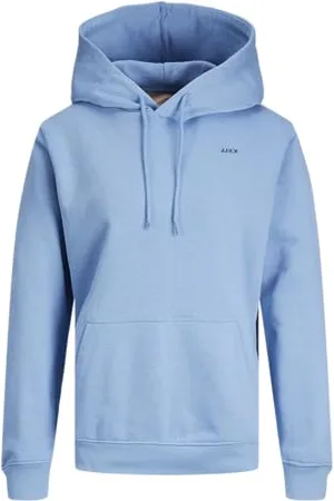 JJXX Damska bluza z kapturem JXAbbie, Silver Lake Blue/Print: bijou Blue Logo, S