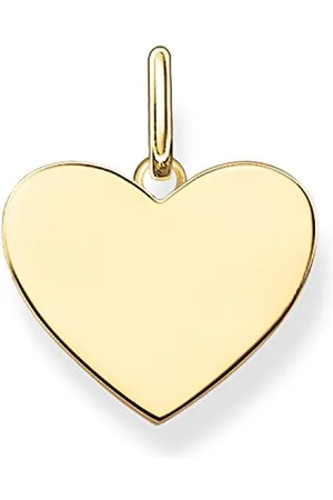 Thomas Sabo Damski łańcuszek wisiorek Love Bridge serce srebro wysokiej próby 925 1,5 cm, One Size, emalia